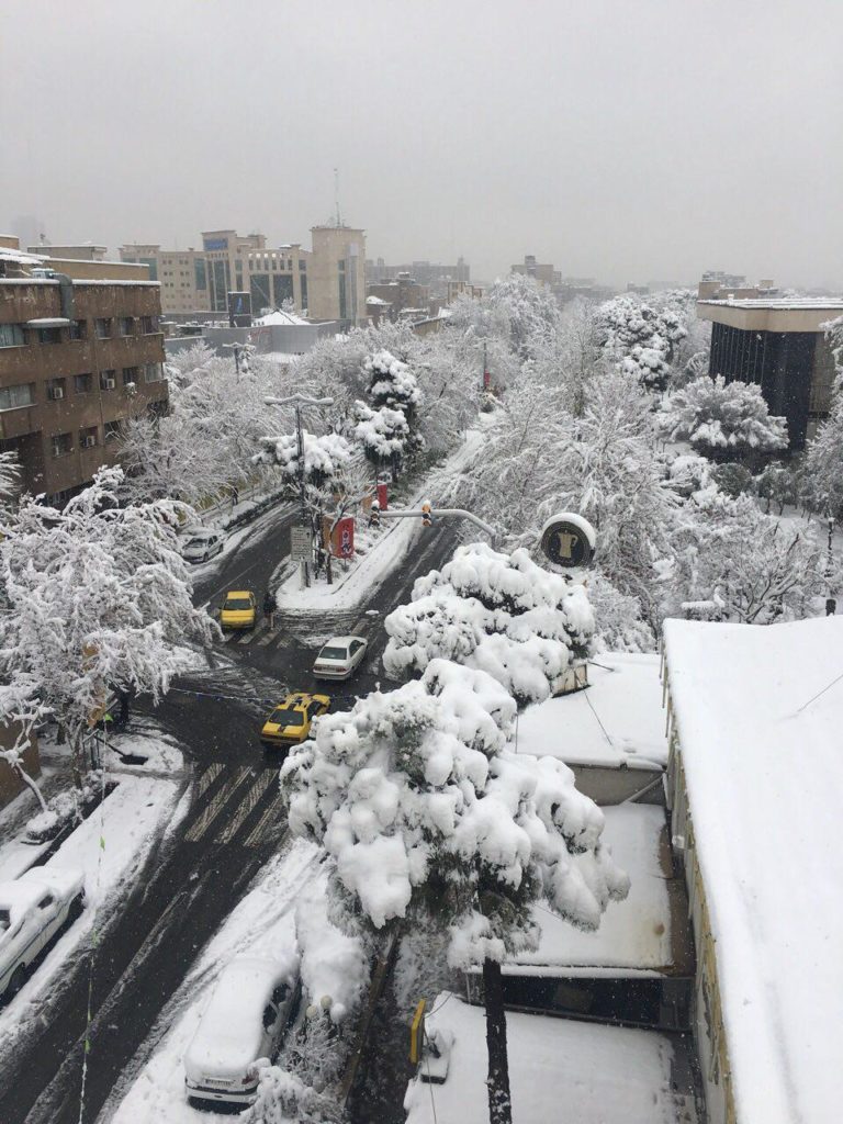 تصاویر برف امروز تهران